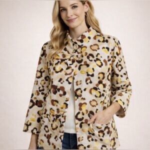 Leopard Print Silk Jacket